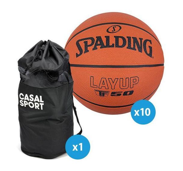 Lot 10 ballons basket - Spalding - TF50 Lay-Up