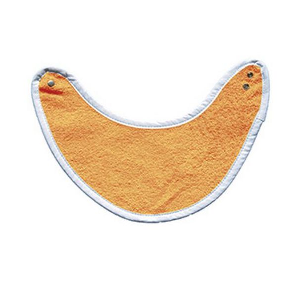 Lot 10 bavoirs bandana éponge 400 g/m² 23 x 37 cm Orange