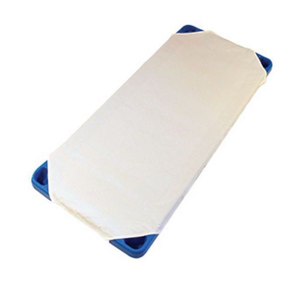 Lot 10 draps plat couchette polycoton 55 x 130 cm Blanc