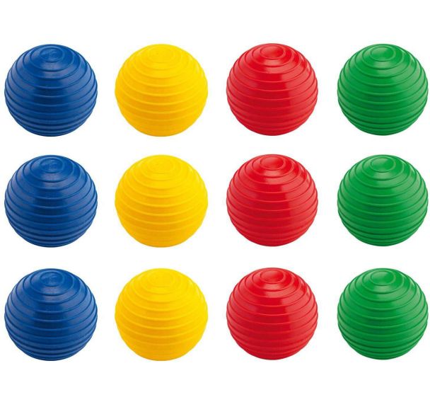 Lot 12 balles brevet sportif molle striee