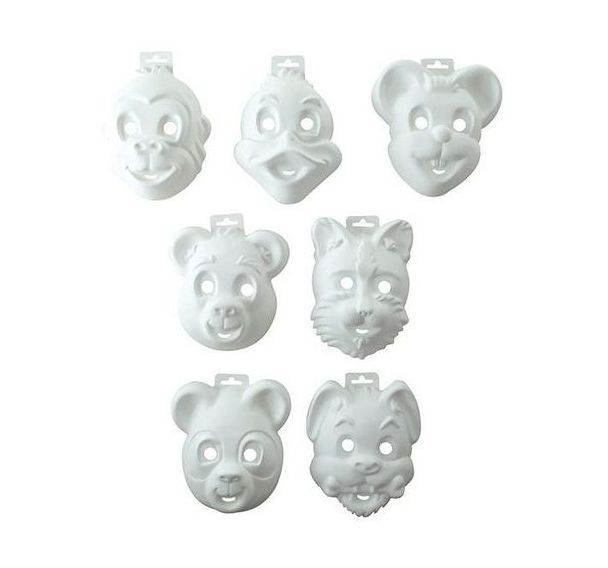 Lot 14 masques animaux amusants 7 modèles assortis