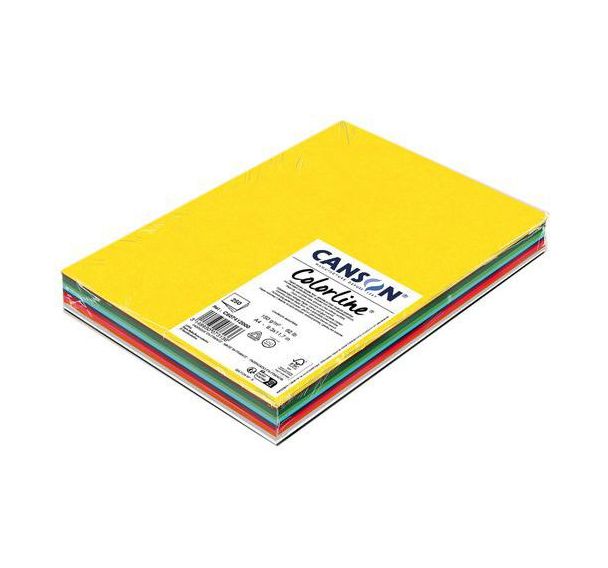 Lot 250 feuilles A4 150g couleurs assorties Colorline