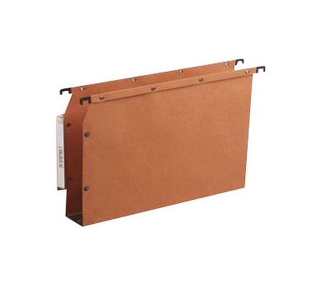 Lot 25 dossiers suspendus Kraft à boutons-pression AZV Ultimate fond 5 cm orange