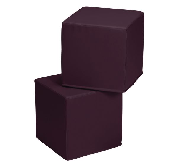 Lot 2 Poufs carrés accueil Diabolo - Manutan Expert