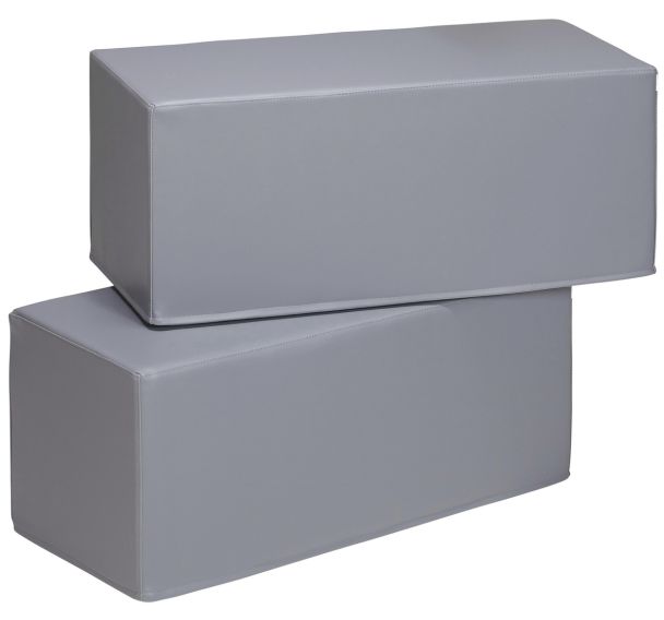 Lot 2 poufs rectangles accueil Diabolo - Manutan Expert