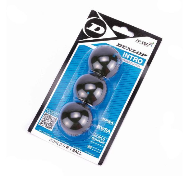 Lot 3 Balles de Squash Intro Dunlop