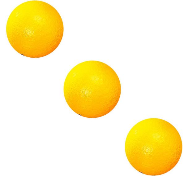 Lot 3 balles 7cm mousse softelef coloris jaune