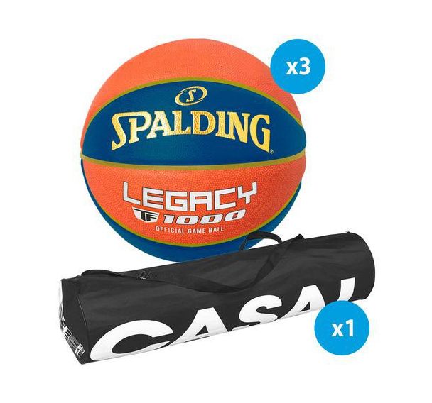 Lot 3 ballons basket Spalding - TF1000 Legacy LNB taille 7