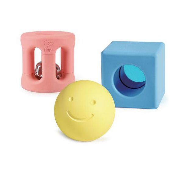 Lot 3 hochets géométriques