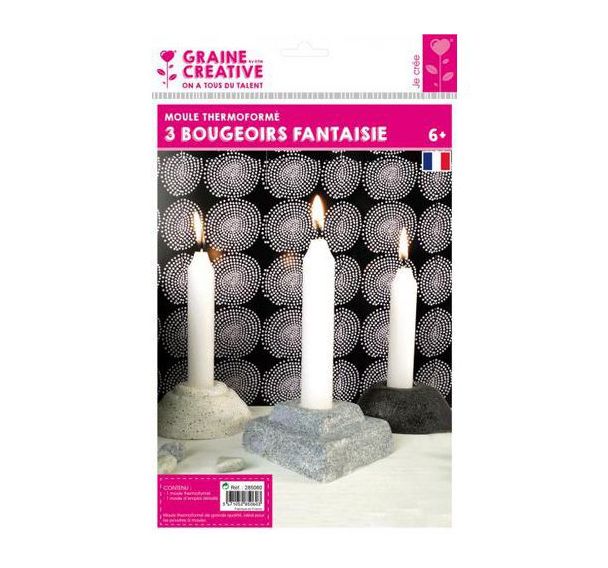 Lot 3 moules thermoformés bougeoirs