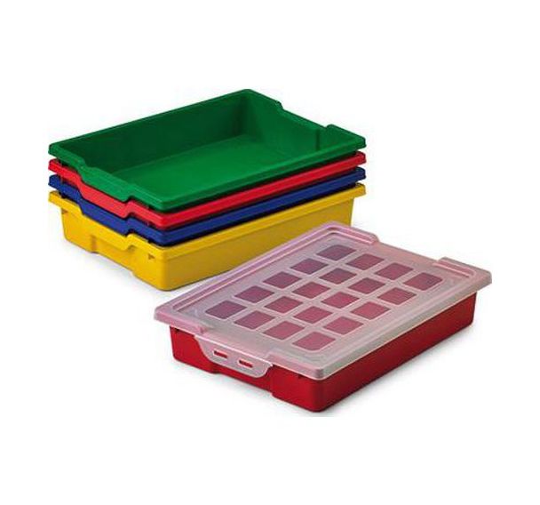 Lot 4 bacs de rangement petit modèle dim. 42 x 31 x 7.3 cm