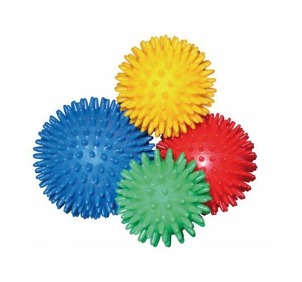 Lot 4 balles hérissons pvc