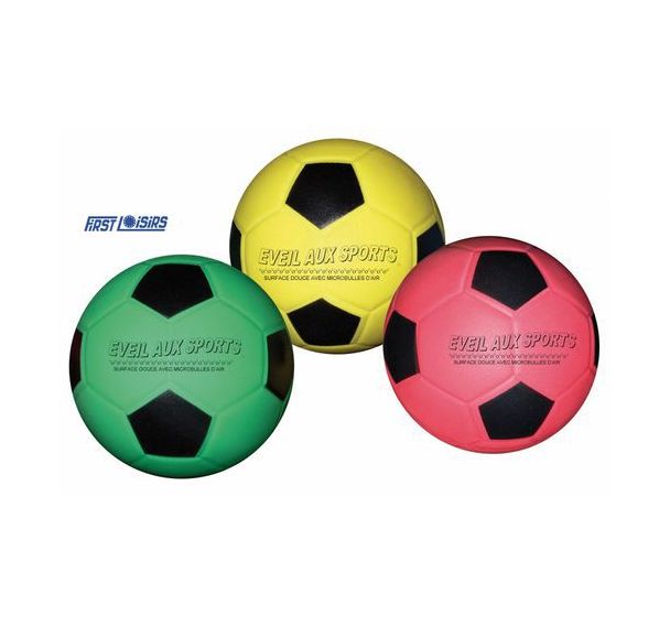Lot 4 ballons soft mousse 15,5 cm poids 220 g, coloris assortis.