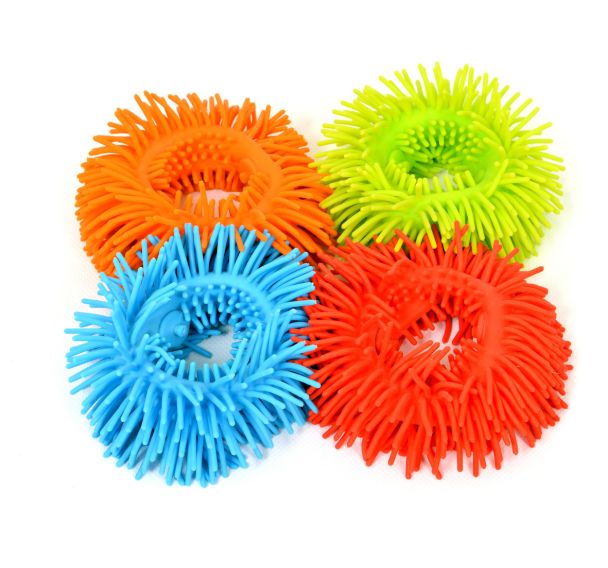 Lot 4 bracelets pompons extensibles