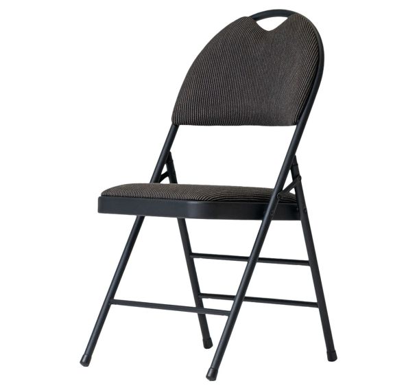 Lot 4 chaises pliantes Gunt assise tissu Gris