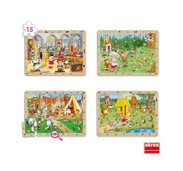 Lot 4 puzzles observation contes