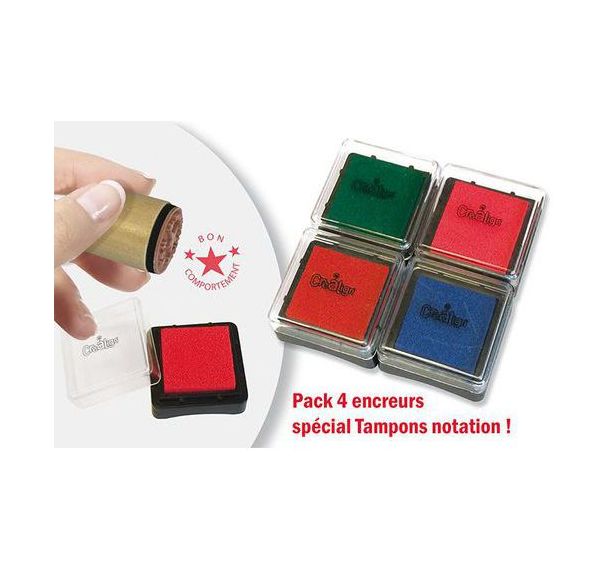 Lot 4 recharges pour tampons de notation