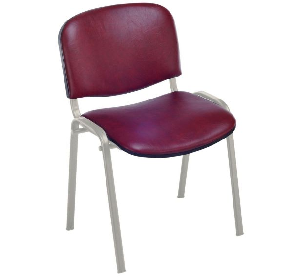 Lot 5 chaises Cluny accroche soudée Piètement chromé PVC