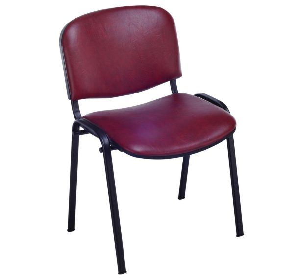Lot 5 chaises Cluny accroche soudée piètement noir PVC