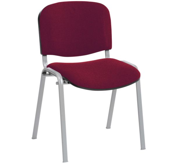 Lot 5 chaises Cluny tissu accroche soudée Piètement gris alu