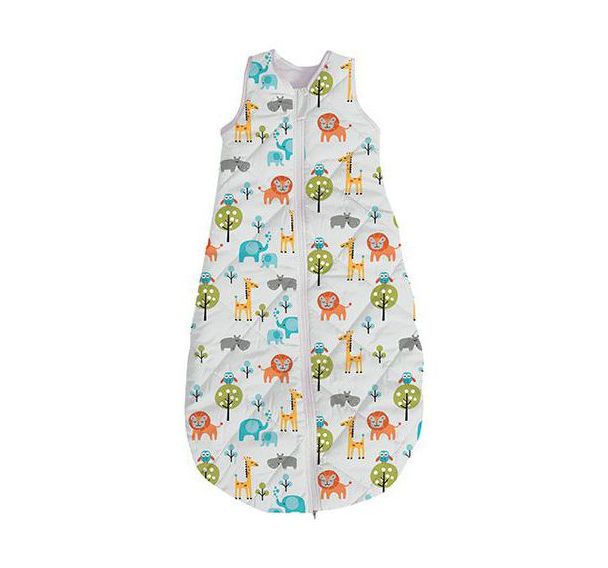 Lot 5 gigoteuses matelassées 1/2 saison zip central 70/90 Safari