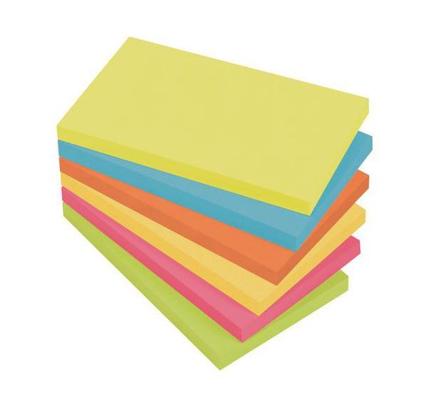 Lot 6 blocs Note couleur Post-it - Lxl:127x76mm -Floral