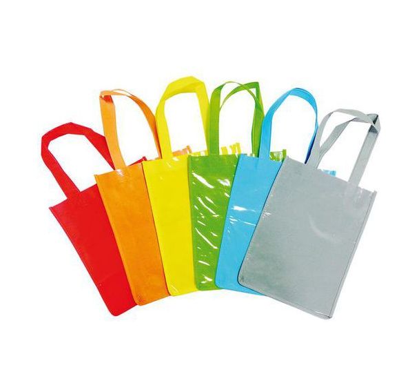 Lot 6 sacs shopping coton en couleurs assorties 30x23 cm