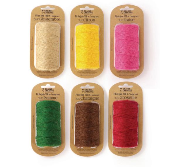 Lot 6x100m bobines de jute 2mm