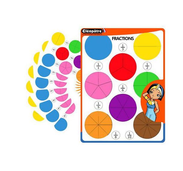 Lot 846 gommettes fractions