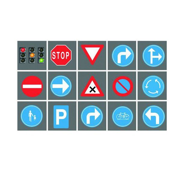 Lot dalles jeu code de la route - ACHOKA
