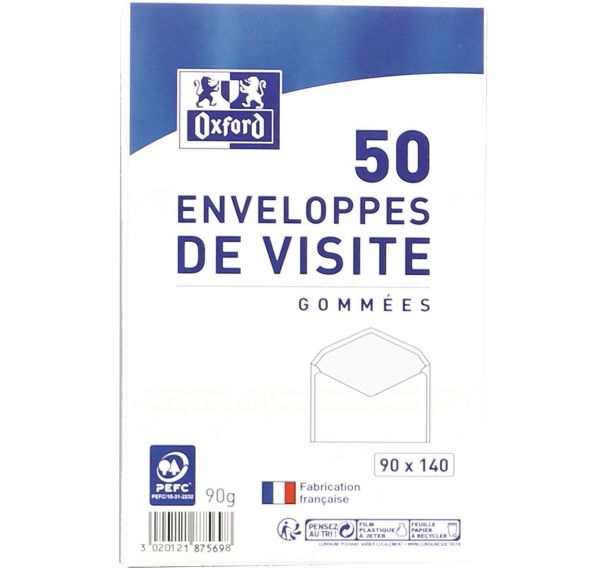 Lot de 1000 Enveloppes 90x140 gommées de visite