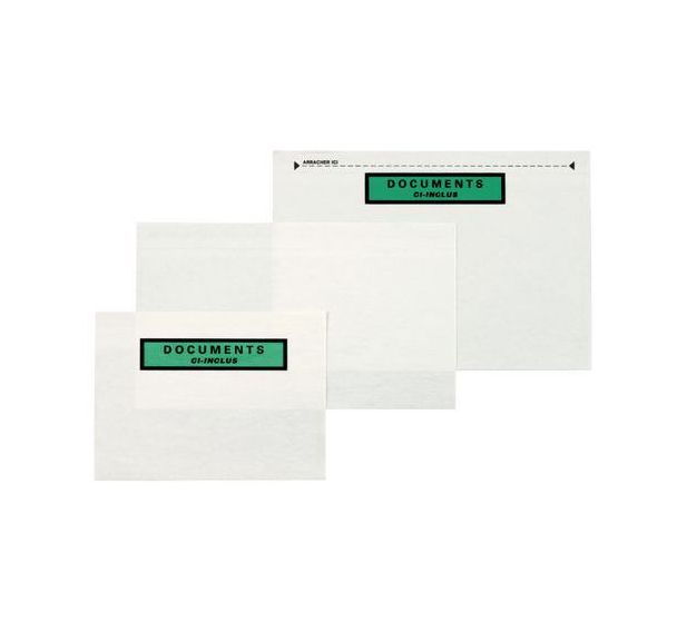 Lot de 1000 Pochette papier list kraft documents ci-inclus - 162x120