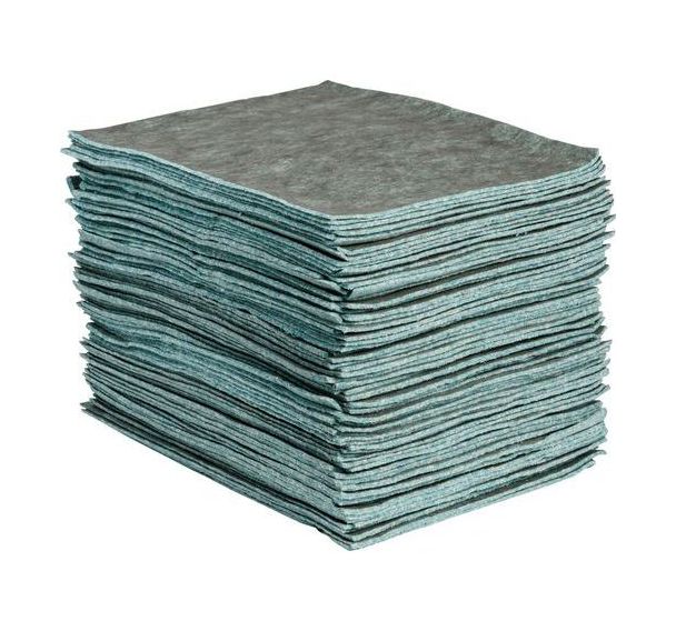 Lot de 100 Absorbant universel en feuille - cellulose recyclée - Brady