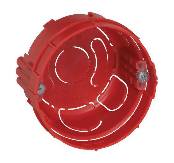Lot de 100 Boîte d'encastrement maçonnerie de diamètre 67 mm avec vis