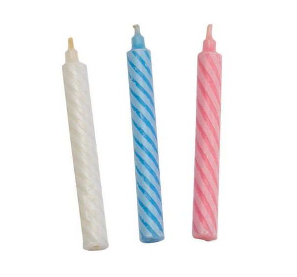 Lot de 100 Boîte de 100 bougies blanches torsadées
