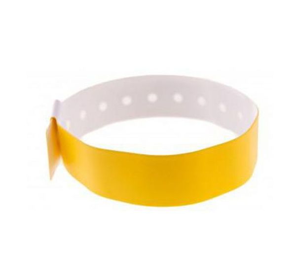 Lot de 100 Bracelet plastique vinyle Type L Mat - Jaune