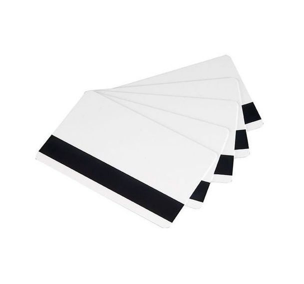 Lot de 100 Carte à imprimer PVC blanche avec piste magnétique HICO