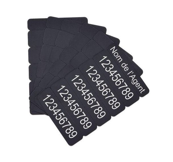 Lot de 100 Carte sécable en 5 parties - Noir