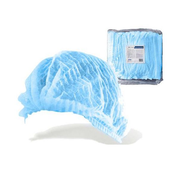 Lot de 100 Charlotte jetable bleue alimentaire HACCP