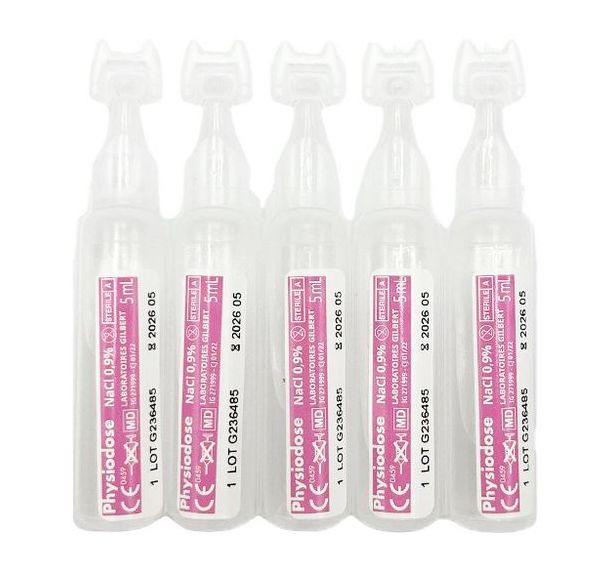 Lot de 100 Dosette de sérum physiologique stérile - 5mL - FARMOR
