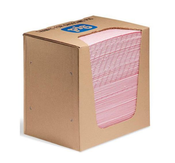 Lot de 100 Feuilles absorbantes PIG® HazMat pour produits chimiques