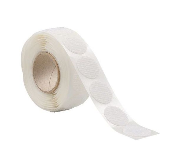 Lot de 100 Pastilles en scratch - Blanc