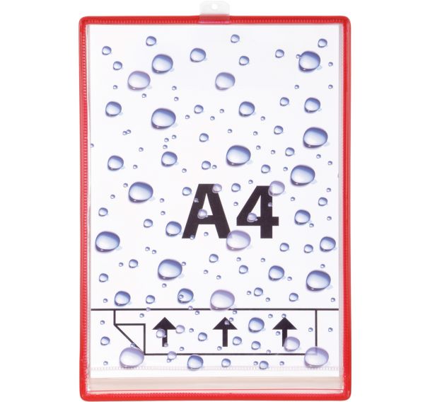 Lot de 100 Poche Drypocket anti-humidité à anse - A4 - rouge