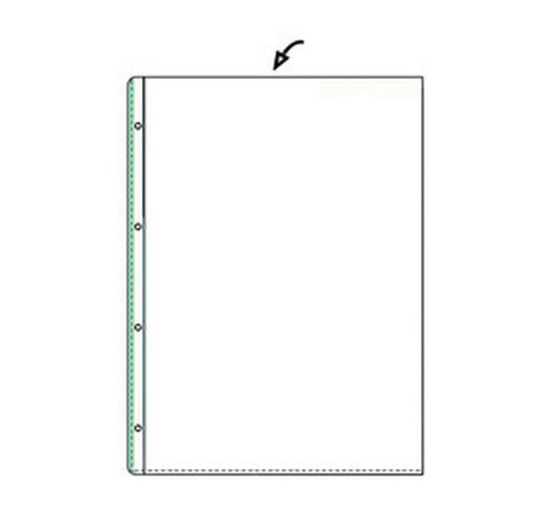 Lot de 100 Pochette perforée Standard, A4, en PVC, grainée
