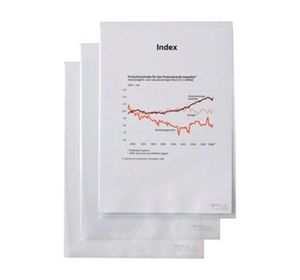 Lot de 100 Pochettes coin transparente Top Qualité, A4, PP