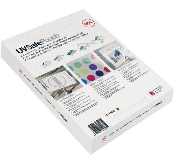 Lot de 100 Pochettes de plastification GBC avec protection anti-UV