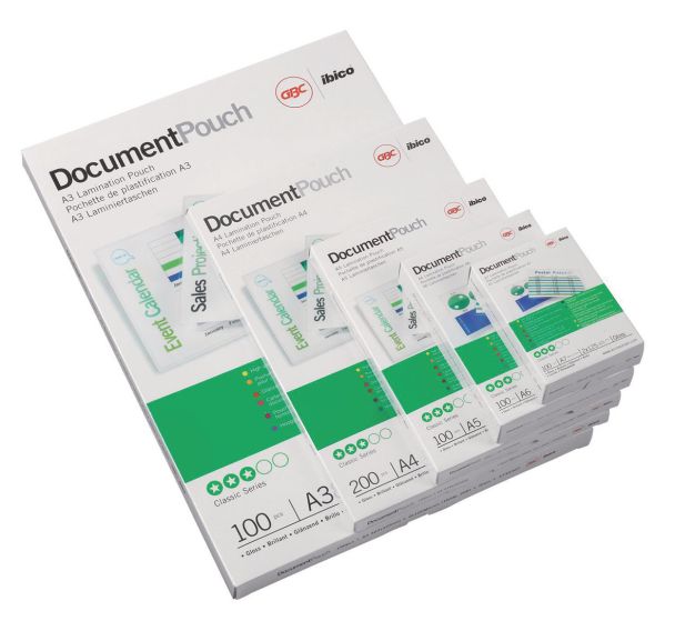 Lot de 100 Pochettes de plastification GBC standards