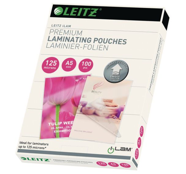 Lot de 100 Pochettes de plastification UDT A5, 125 microns