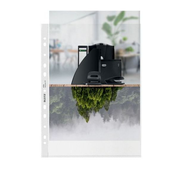 Lot de 100 Pochettes perforées recycle, A4, polypropylène Leitz