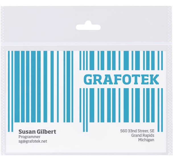 Lot de 100 Porte-badge biodégradable - 105x92 mm